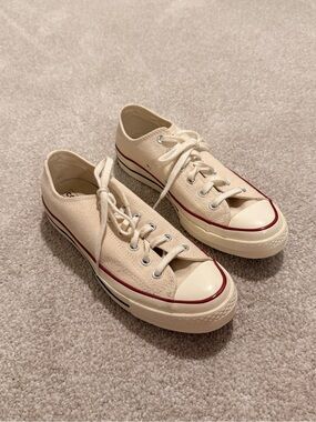 Converse Unisex Chuck 70 Ox Low Top Sneakers - Size Wmns 9 - Color Parchment